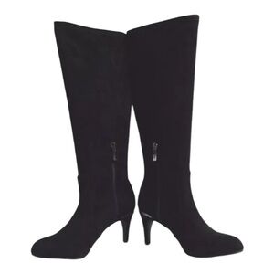 BCBGeneration Raymona Black Faux Suede Pull On Tall Sock Boot Women's 8.5